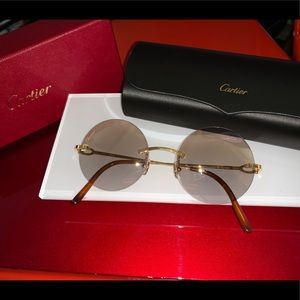 Cartier round rimless shades